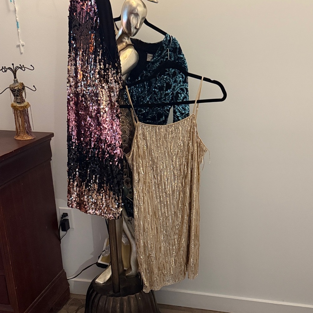 Gold Sequin Dress